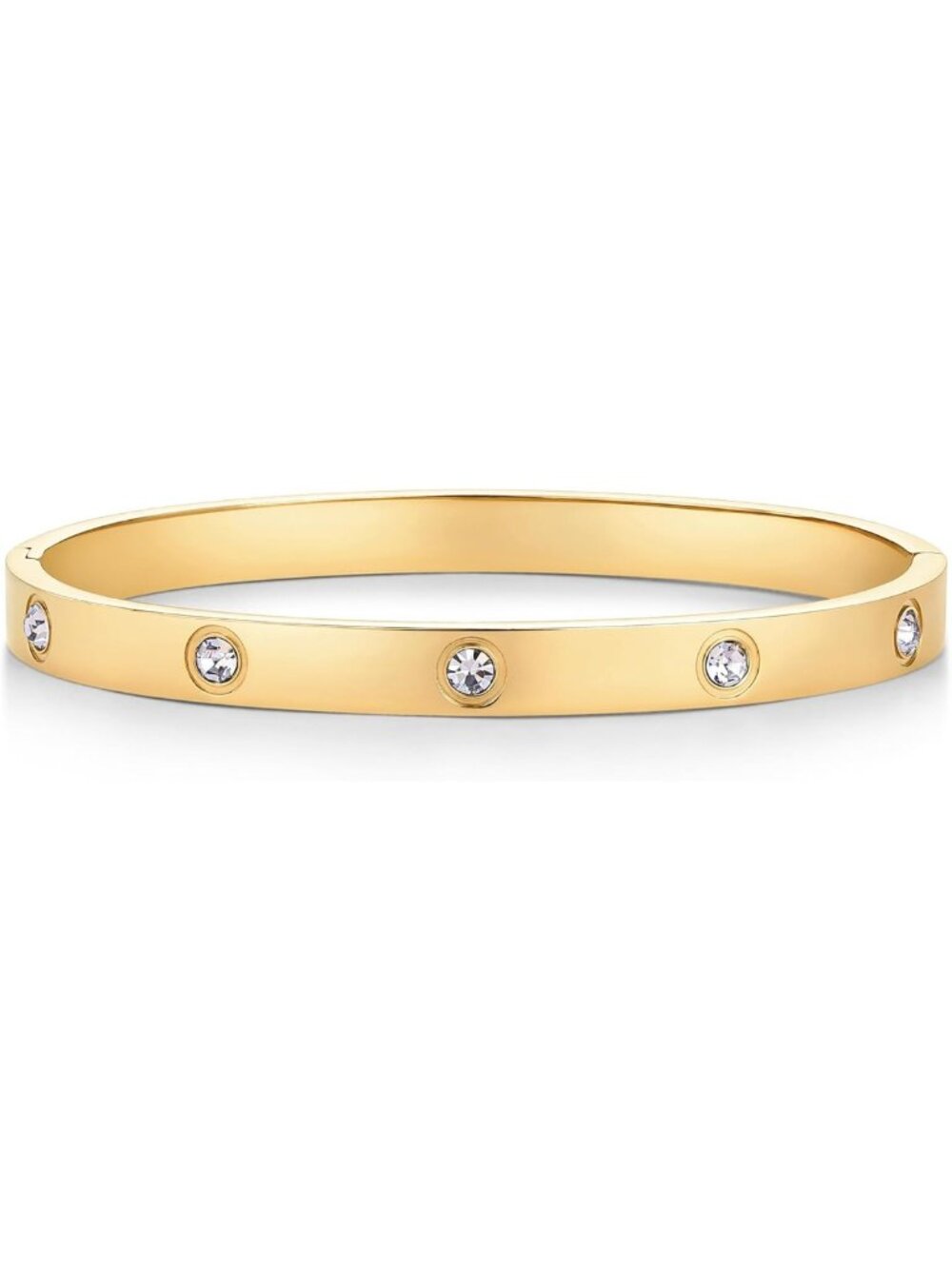 Waterproof Women's Bracelet, 14K Gold Plated Bangle with Sparkling Cubic